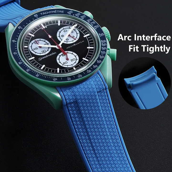 Silicone Rubber Strap 20mm for MoonSwatch & Omega X Swatch Speedmaster
