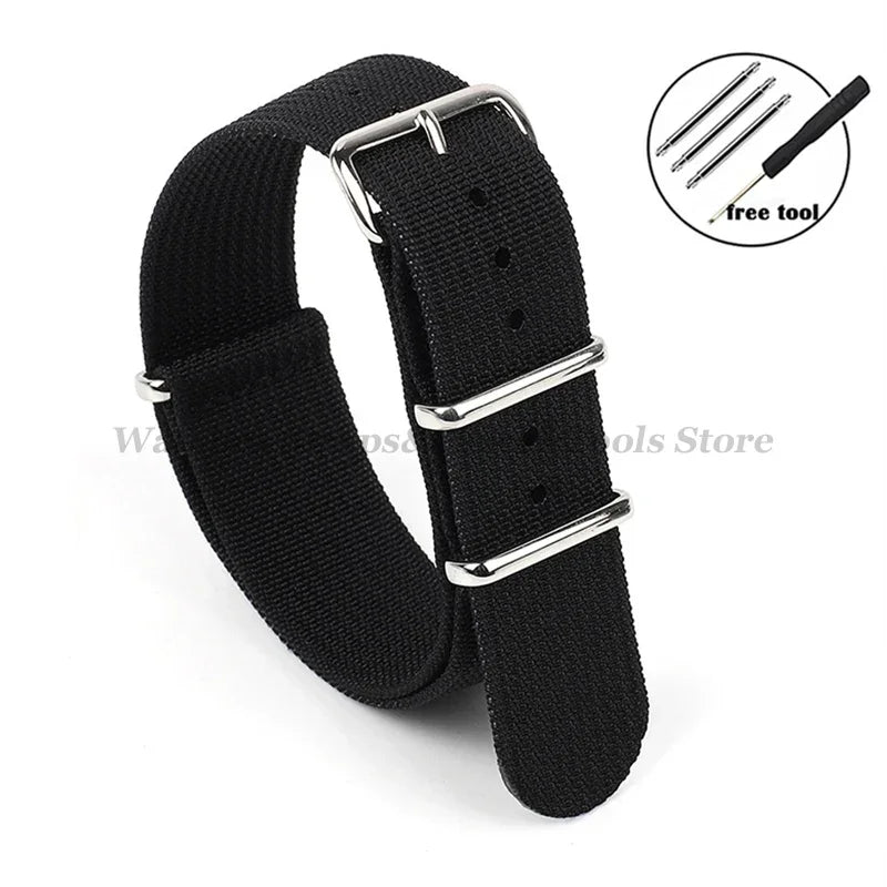 Premium Braid Nylon Watch Strap 18mm 20mm 22mm for Seiko for Huawei Watch Gt2/Gt3 Belt for Military Sport Universal Wristband