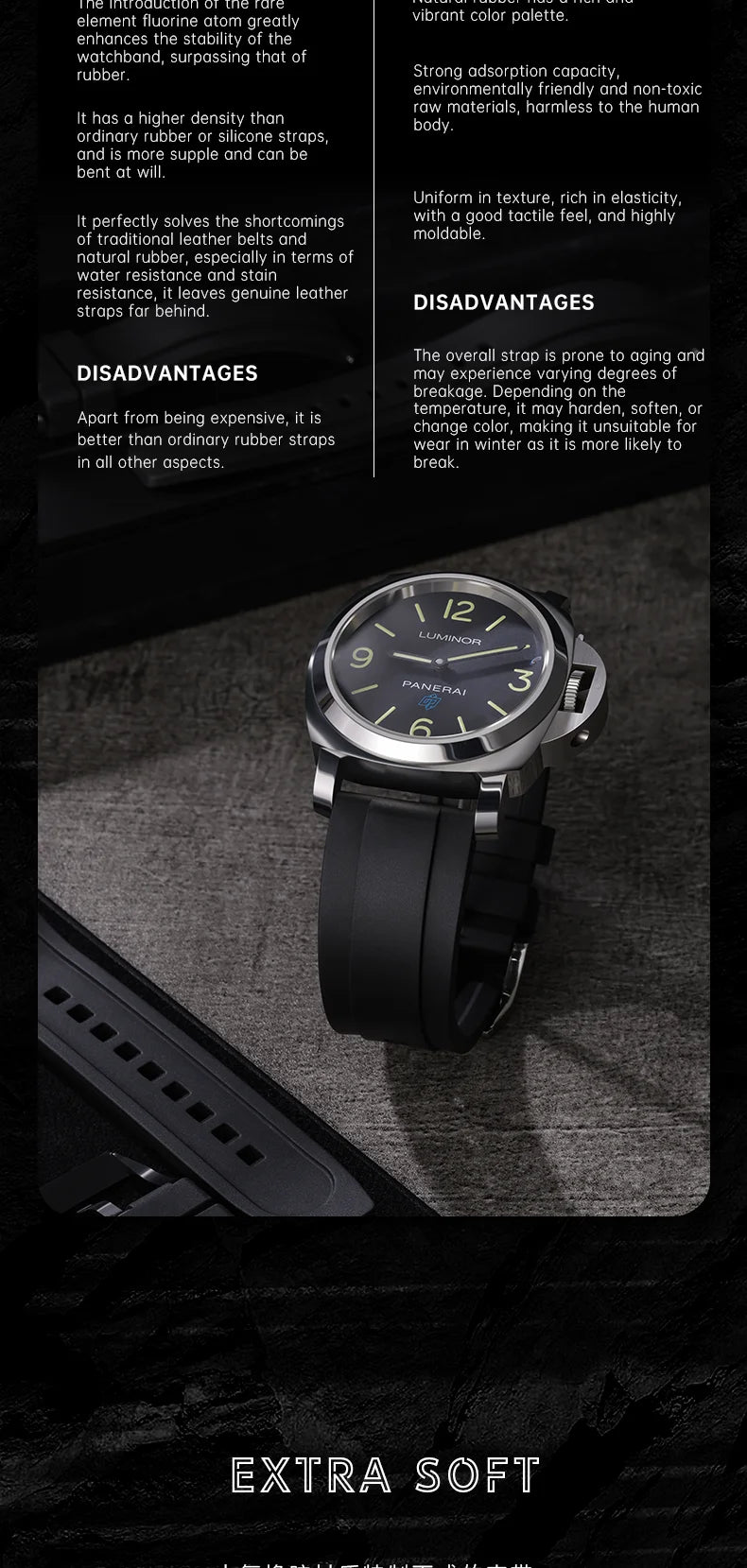 Maikes Rubber Watch Bands, Quick Release, 19mm 20mm 21mm 22mm 23mm 24mm, Accessories Watch Strap For LONGINES IWC TISSOT