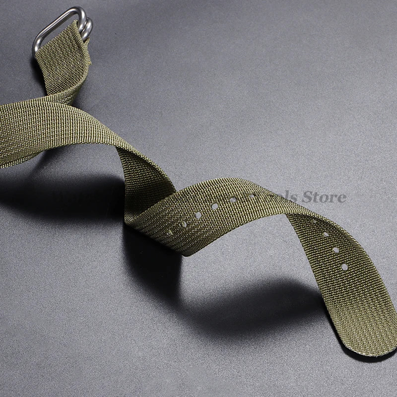 Sailcloth Nylon Watch Strap with Ring Buckle (18–24mm)