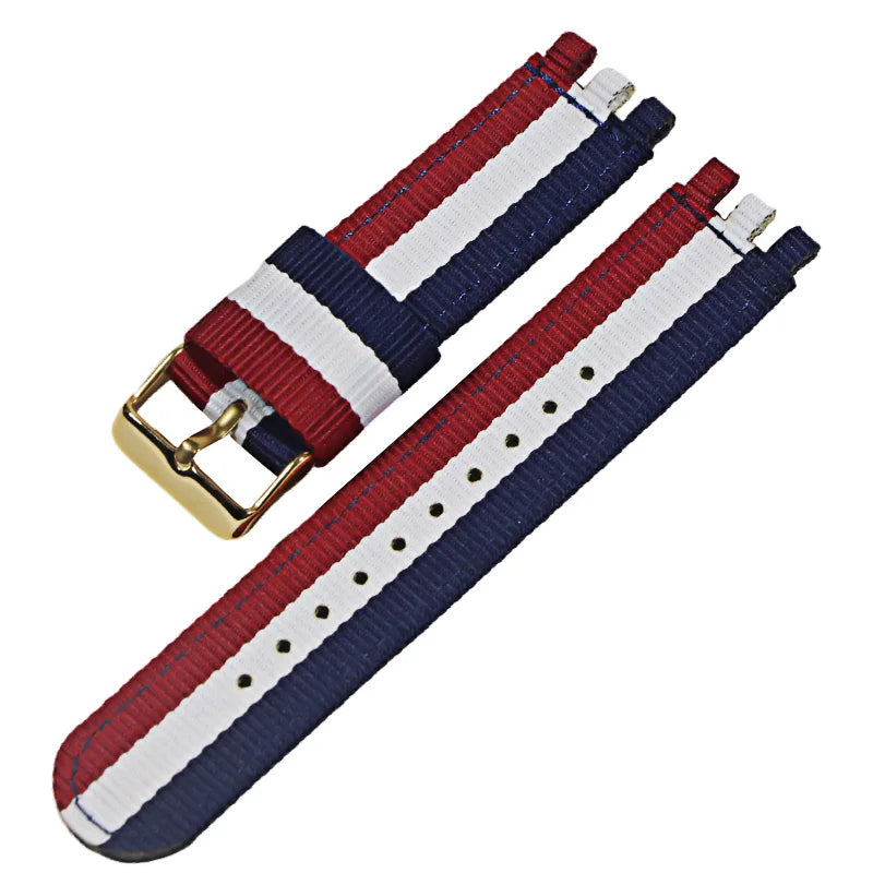 Nylon Canvas Watch Strap – 17/19/20mm for Swatch with Buckle