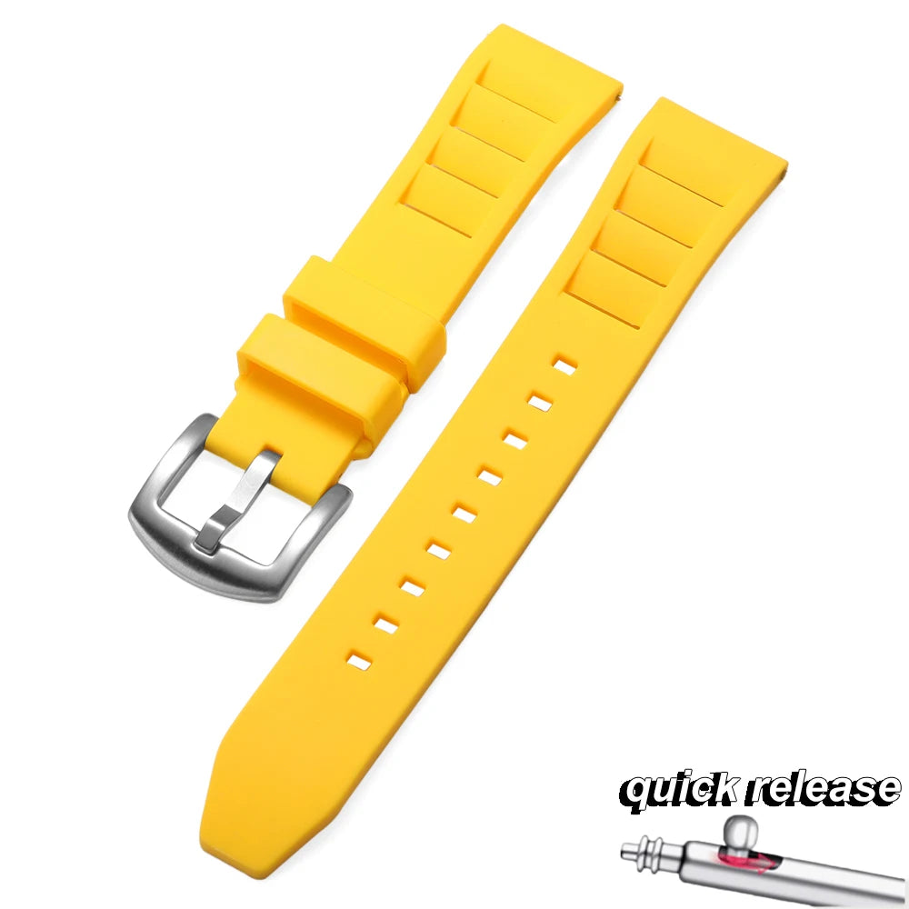 Soft Silicone Watchband 20mm 22mm Sport Waterproof Smartwatch Bracelet for Richard Mille Diving Rubber Watch Strap Accessories