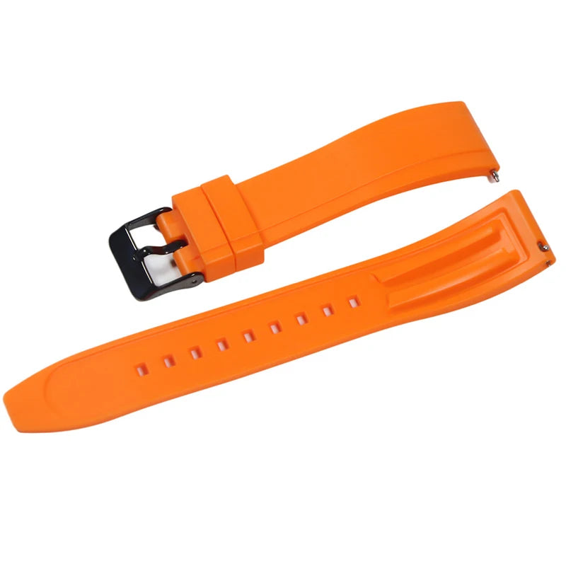 Premium Vulcanized Rubber Watch Strap – 20–24mm Quick Release