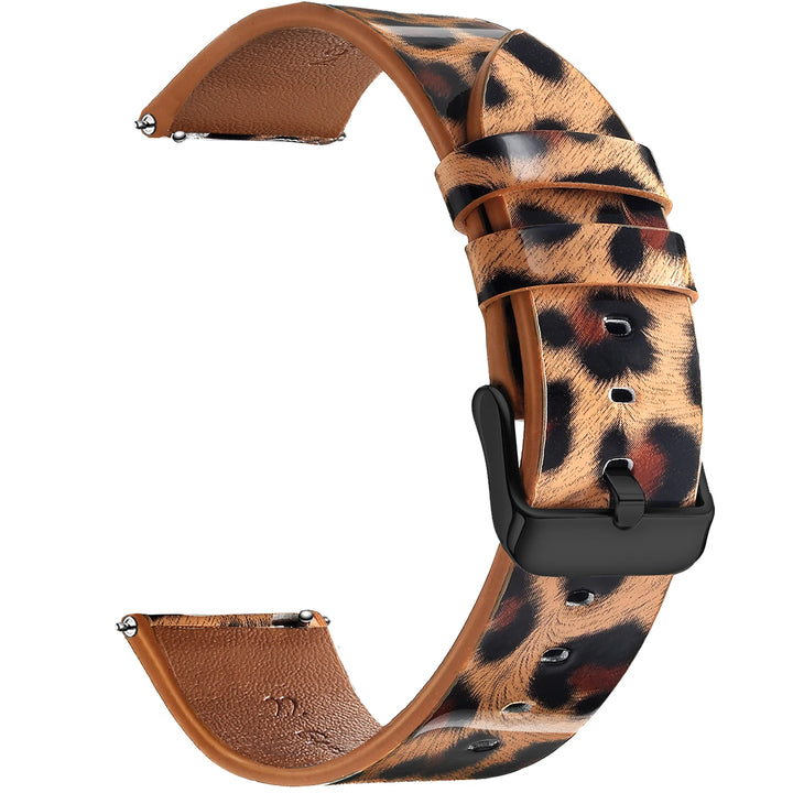Leopard Print Leather Watch Band 20/22mm (Quick Release)