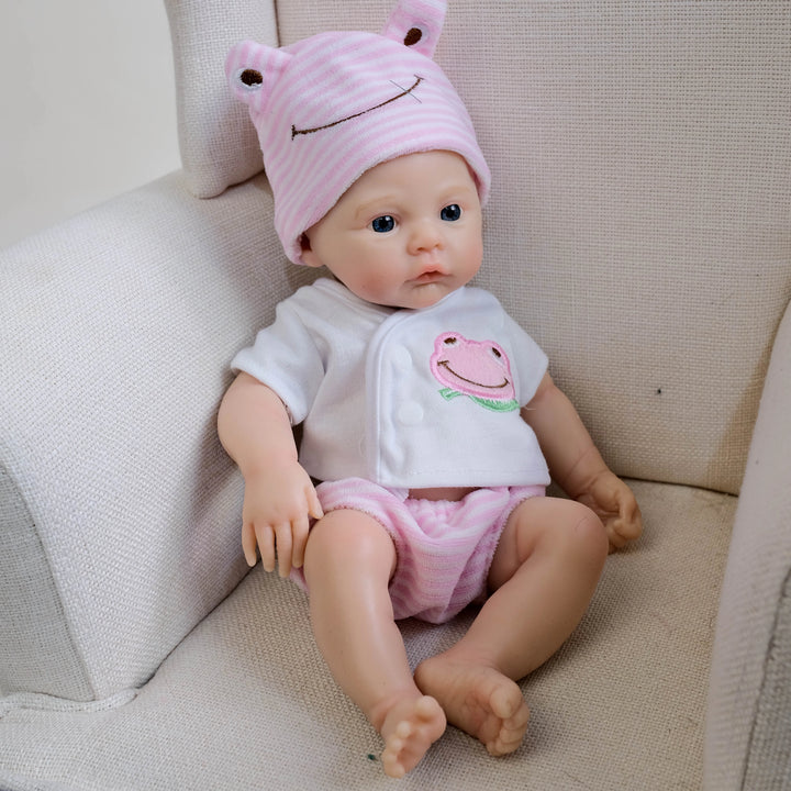 12″ Meadow Full Silicone Reborn Baby Doll – Super Soft Flexible Lifelike Newborn