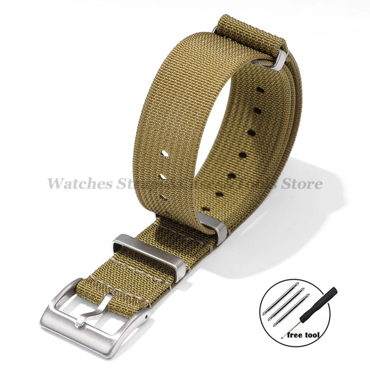 Nylon Ribbed Watch Band 18mm 20mm 22mm for Xiaomi Redmi Watch 3 Lite/Active for Smartwatch Universal Wristband Watch Accessories