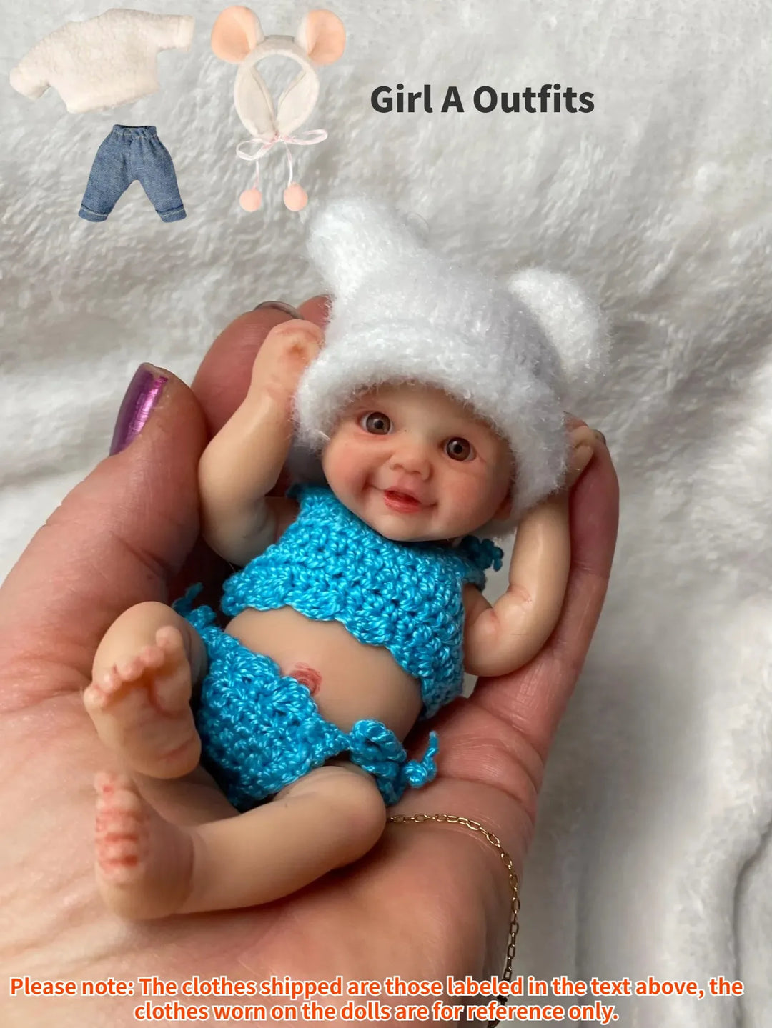6″ Solid Silicone Mini Reborn Dolls – Lifelike Girl & Boy