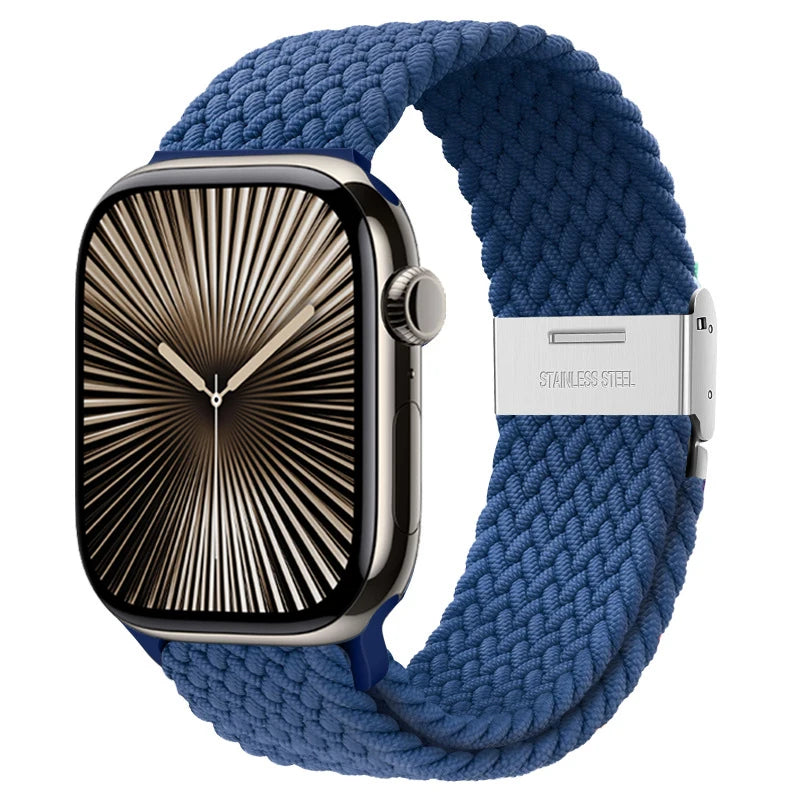 Strap For Apple watch band 46mm 45mm 44mm 49mm 40mm 41mm 42mm Braided loop correa bracelet iWatch series 10 8 9 7 5 se 6 4 Ultra