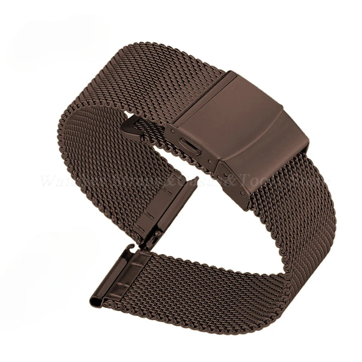 General Use Quick Release Watchband Stainless Steel Band 0.6mm Milanese Strap 12/14/16/18mm 20mm 22mm 24mm for Omega for DW Belt