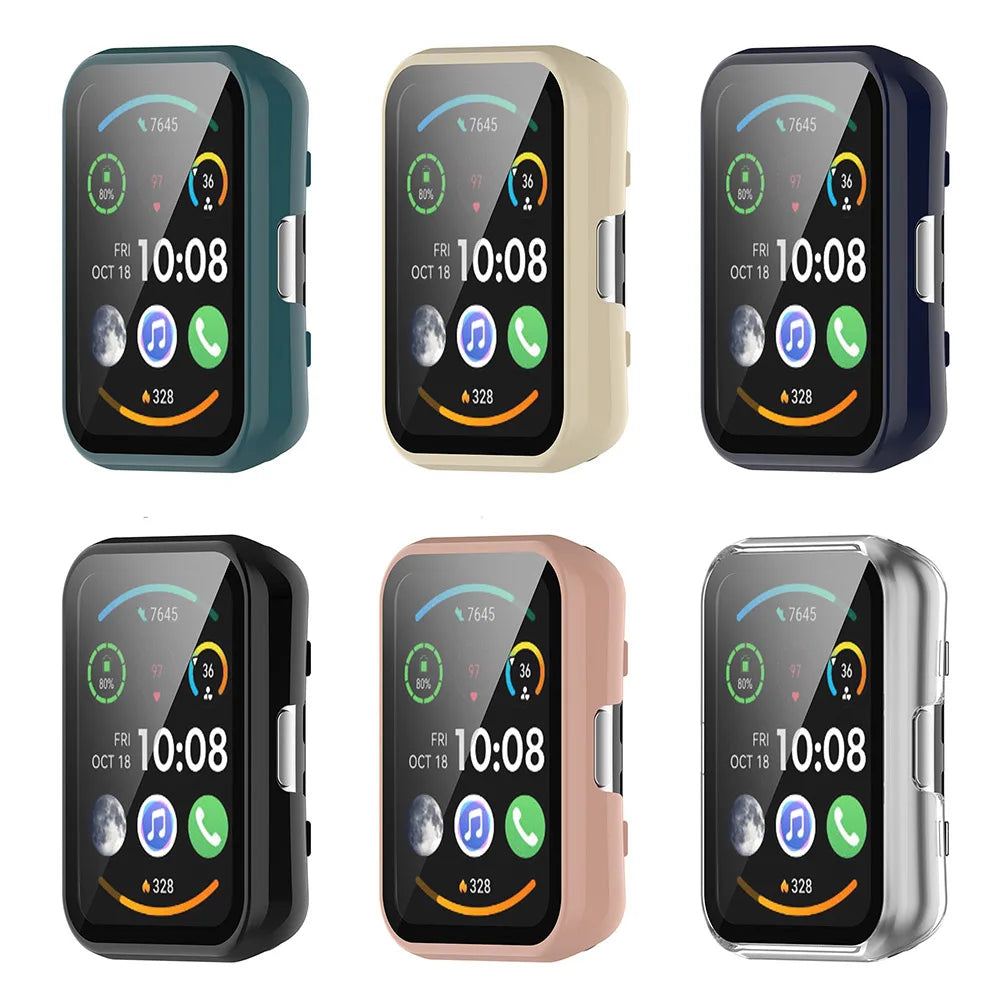 PC + Tempered Glass Protective Case for Huawei Watch Fit 2