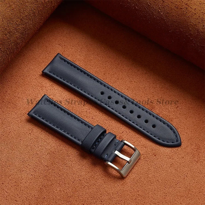 18mm 19mm 20mm 21mm 22mm Premium Sailcloth Watch Band for Omega for Seiko Divers Stitching Quick Release Army Green Sport Straps