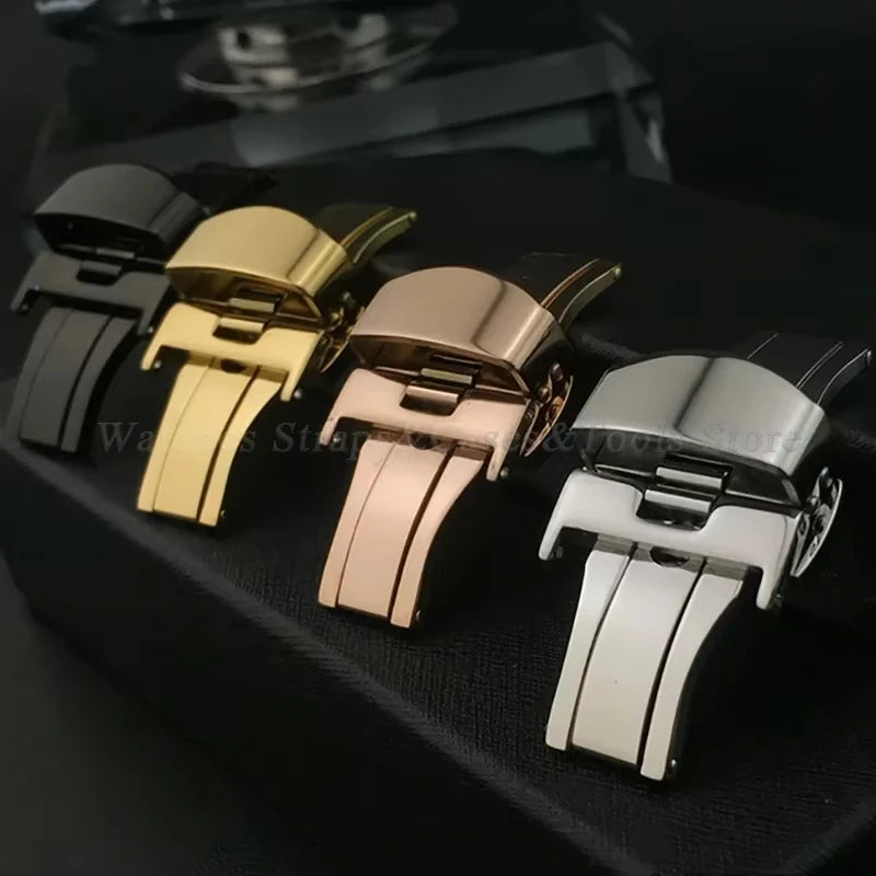 Stainless Steel Butterfly Clasp – Polished & Matte, 10–22mm