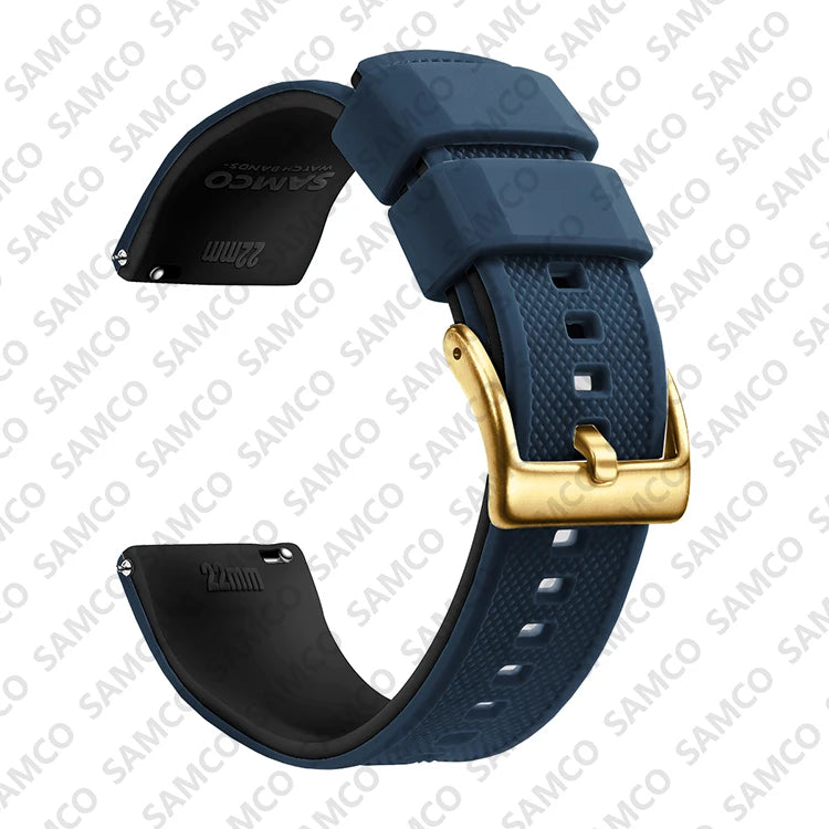 Premium Silicone Rubber Watch Band 18–22mm (Quick Release)