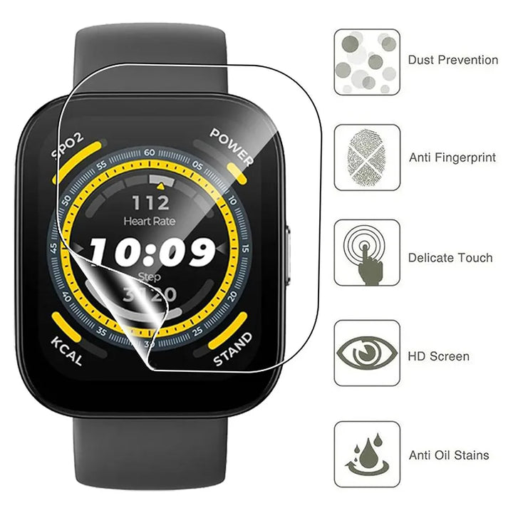 3-Pack Hydrogel Screen Protector for Amazfit Bip 5/6