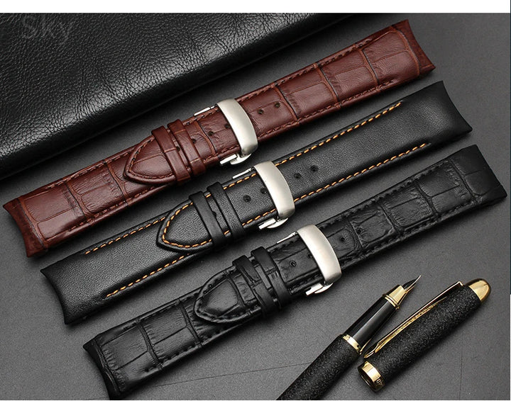 Genuine Calfskin Leather Watch Strap for Tissot (22–24mm)