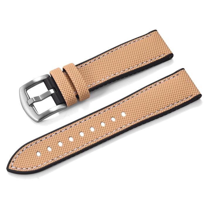 For Longine Seiko Water Ghost Hamilton Series Nylon FKM Rubber Bottom Watch Strap 18-20-22-24mm Strap Soft Waterproof Wrist Band