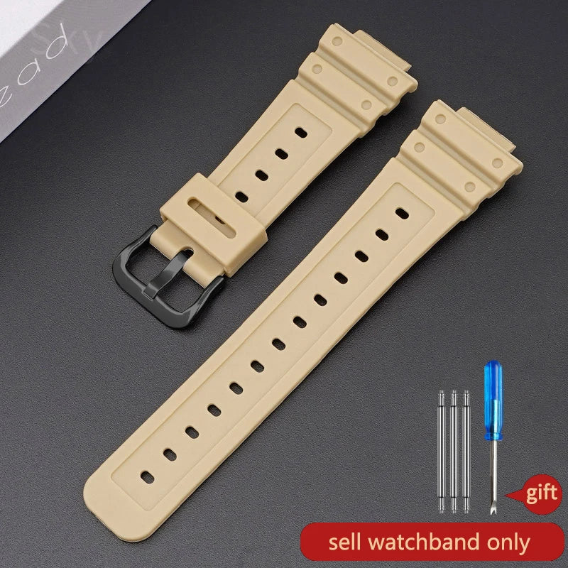 Anti-Allergy Resin Watch Strap with Stainless Steel Buckle for Casio G-Shock DW & GW Serie