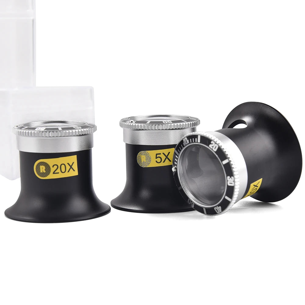 Portable Watchmaker’s Magnifier Loupe (5X/10X/20X)