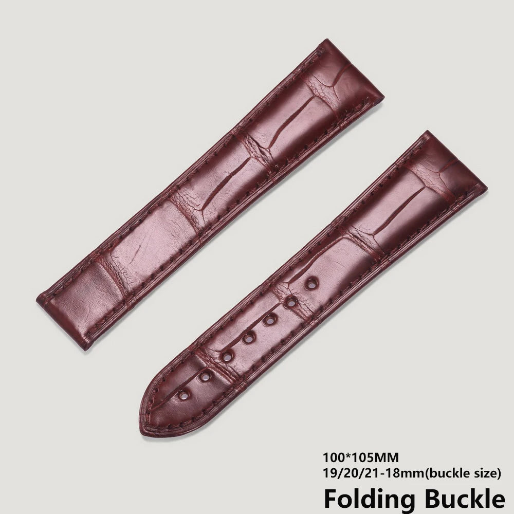 Alligator Leather Watch Bands For OMEGA Wrist Straps  HandMade Crocodile Bracelet  Replacement 19mm 20mm 21mm