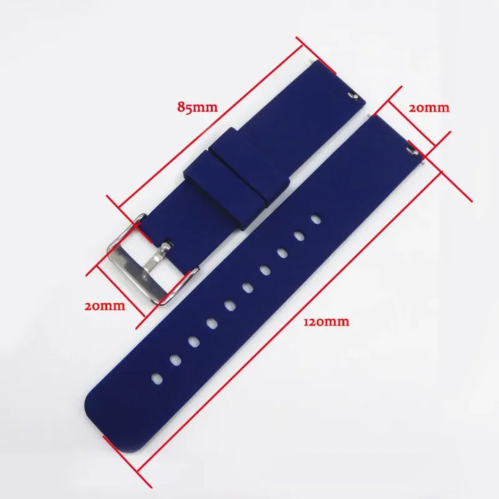 Universal Watch Straps 20mm 22mm 24mm 14mm 16mm 18mm Quick Release Silicone Band for Samsung for Huawei Women&Men Accessories