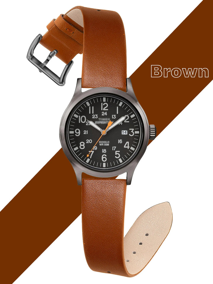 Genuine Leather Minimalist Thin Elegant Apple Watch Band 12–22mm (Soft Wrist Bracelet)