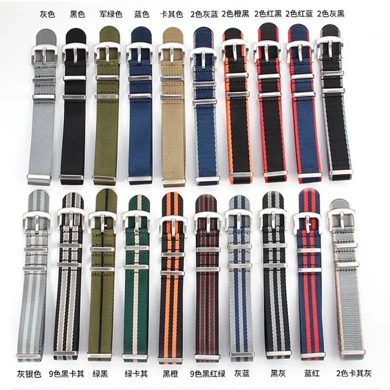 Nylon Military Watch Strap 18/20/22mm (Sport Band)