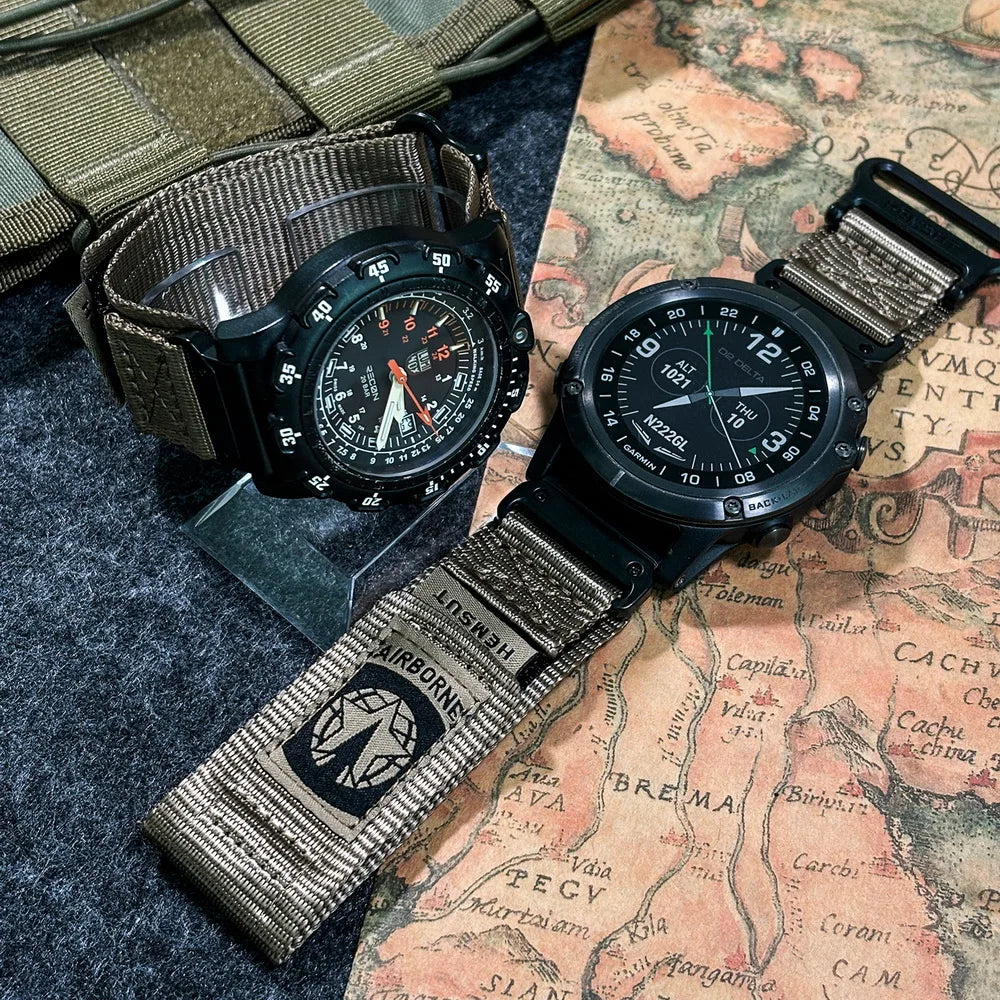 HEMSUT Nylon QuickFit Watch Strap – 20/22/26mm for Garmin Fenix, Tactix, MARQ, Instinct, Enduro