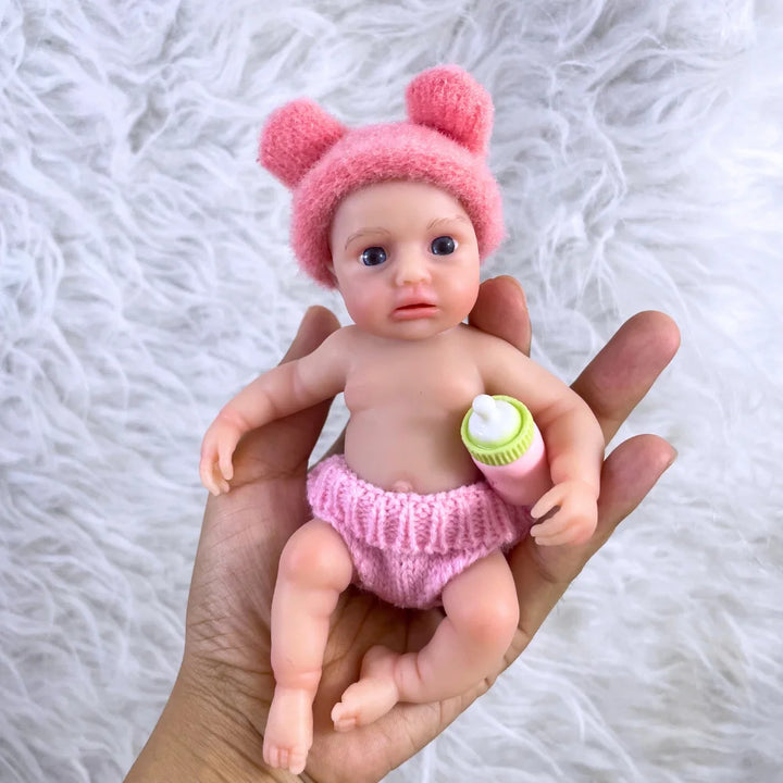 6" Mini Lifelike Full‑Silicone Reborn Baby Loulou