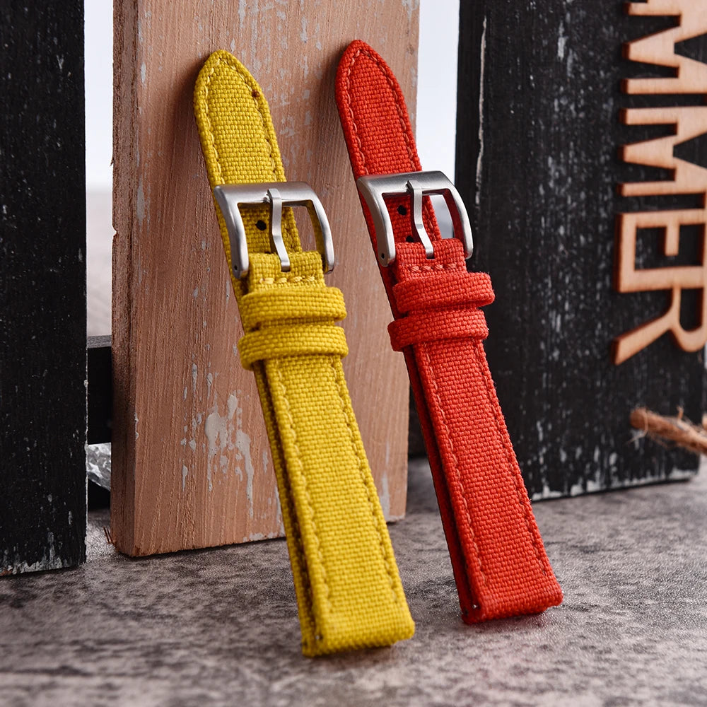 JUELONG Premium Grade Quick Release Watchbands Mixed Leather Nylon Watch Strap 18mm 20mm 22mm For SKX007 SKX009