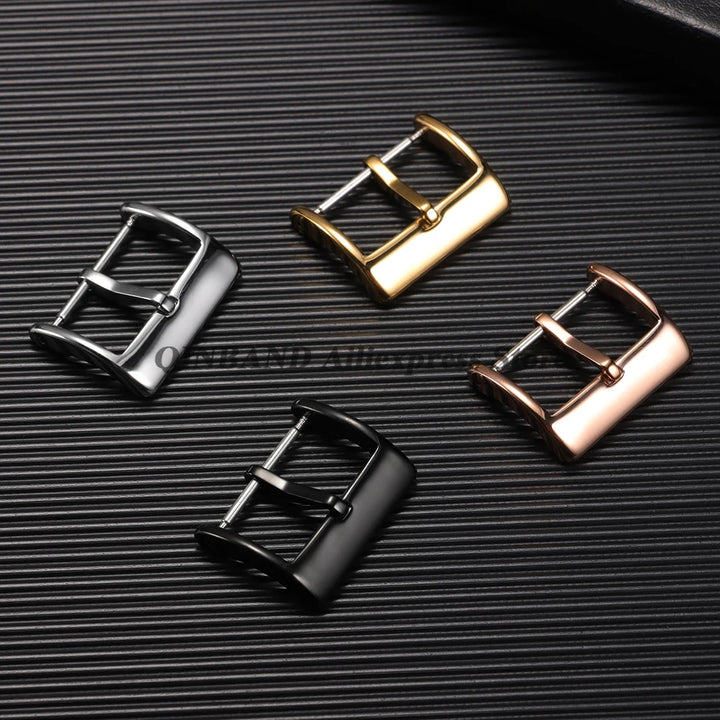 304L Stainless Steel Pin Watch Buckle 16–20mm (Matte/Polished,