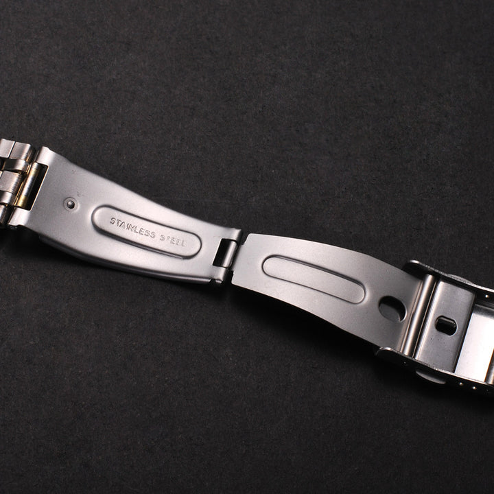 Universal Stainless Steel Watch Strap with Folding Buckle (18–22mm)