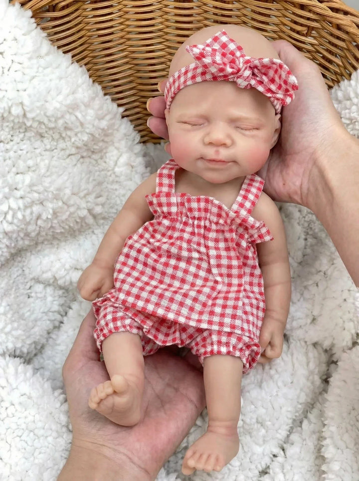 NPK-Flexible and Stretchable Silicone Newborn Doll, Platinum, Full Solid, Elastic, Lifelike, 12"