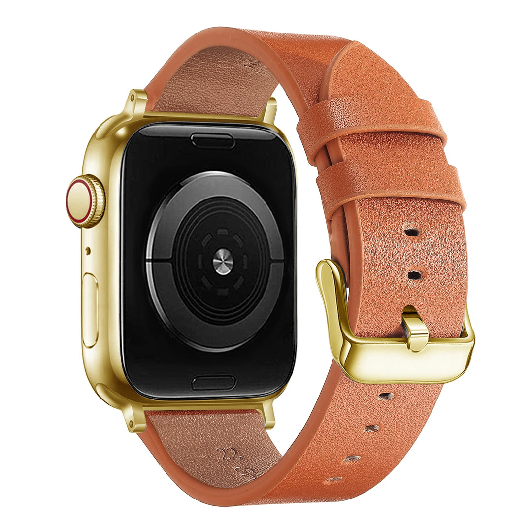 Leopard Leather Apple Watch Band for Women 38–49mm