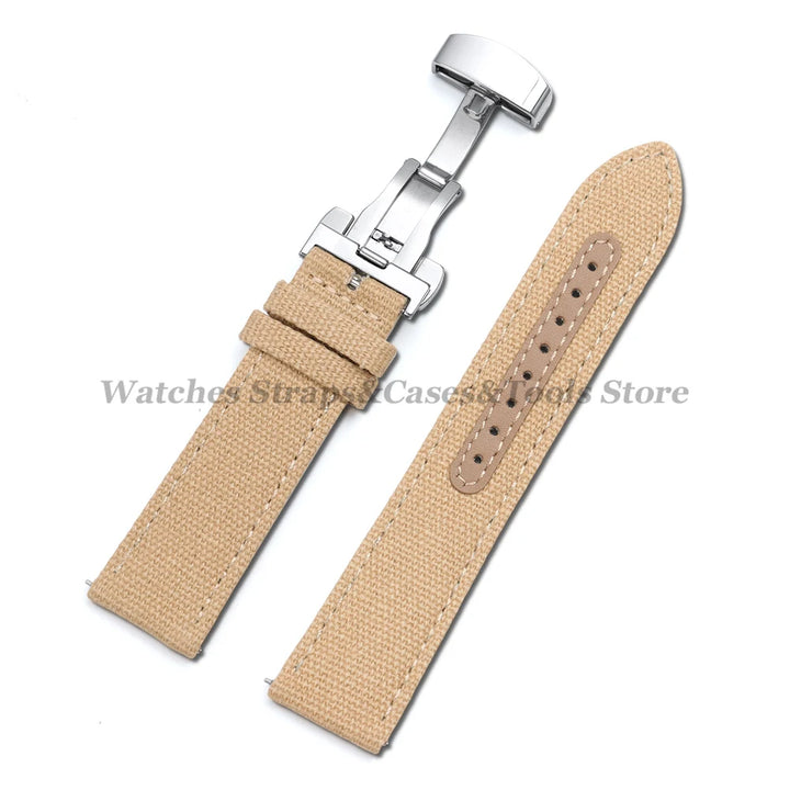 Sailcloth Nylon Strap (20–22mm) – Waterproof QR