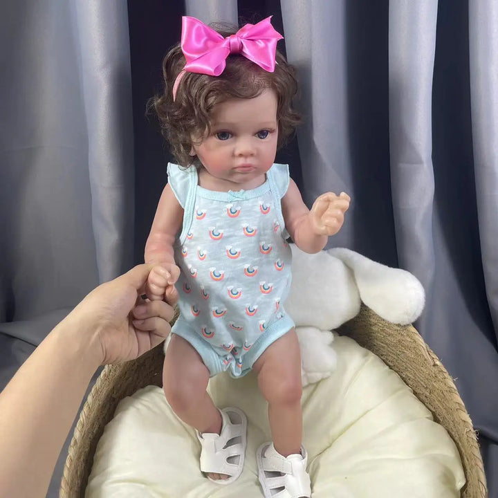 53 cm Tutti Full Body Vinyl Reborn Doll – Waterproof, Lifelike 3D Skin & Visible Veins
