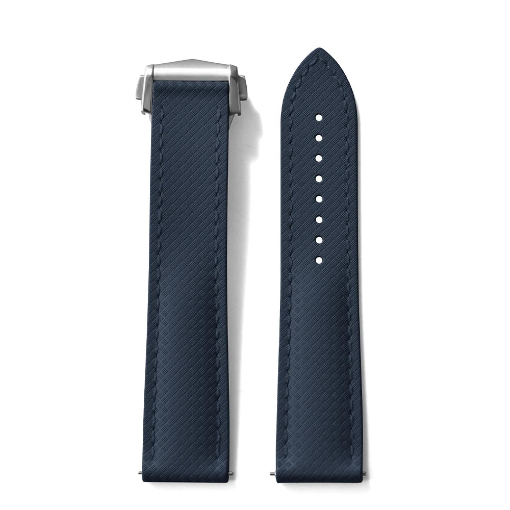 JUELONG Original Soft FKM Rubber Watch Strap 20mm 22mm Tropical Texture Perfect Fit Flat End Universal Quick Release Watch Strap