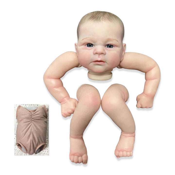 19″ Elijah Finished Reborn Baby Doll – Soft‑Touch Flexible Body with Painted Features & Eyes
