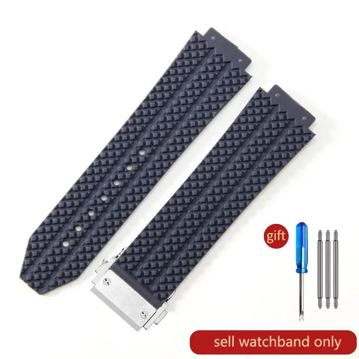 Silicone Rubber Watch Strap for Hublot (26×19mm, 24×17mm)