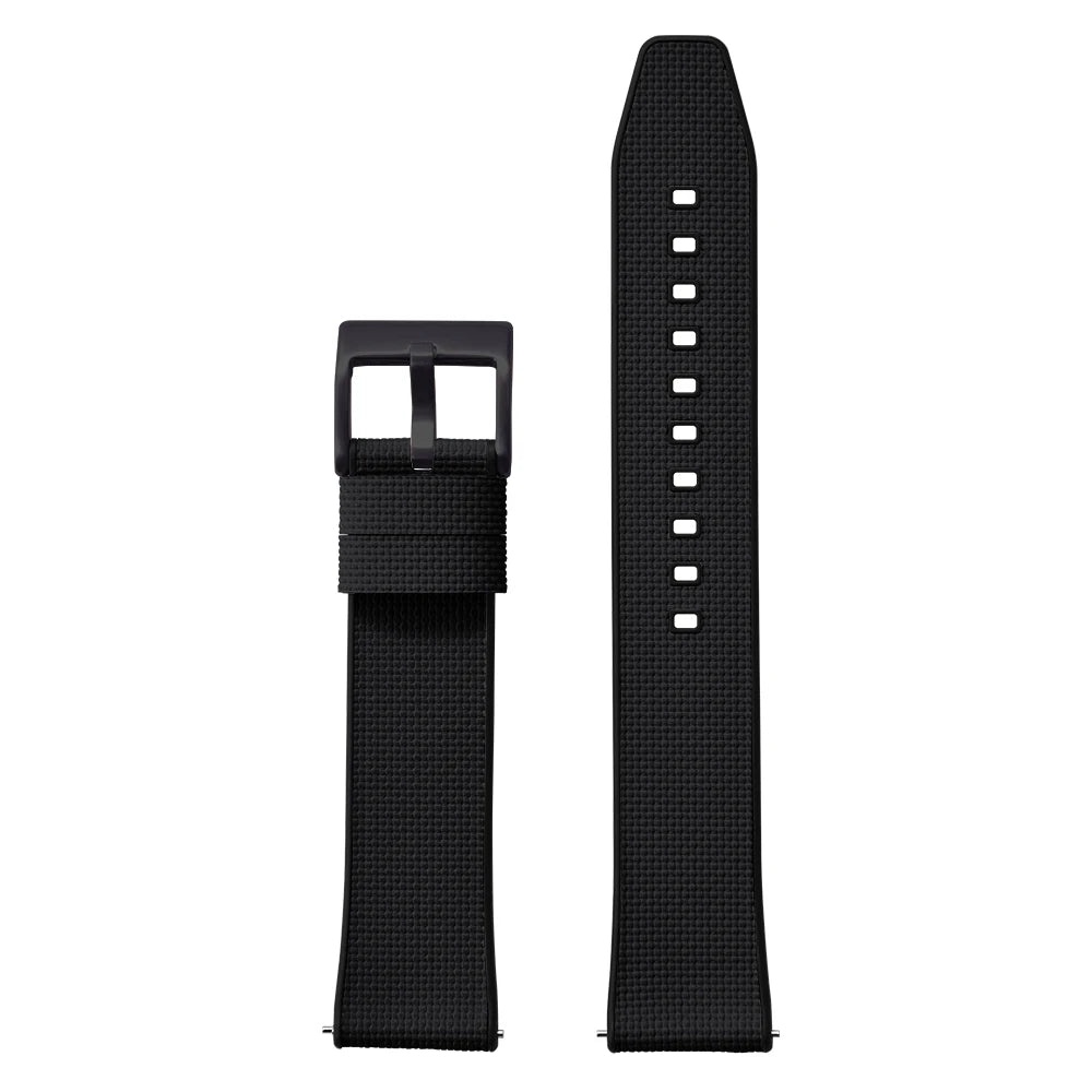 Premium Grade 18-19-20-21-22-24mm FKM Texture Watch Band Quick Release FKM Rubber And FKM Hybrid Watch Strap For Diving Watches