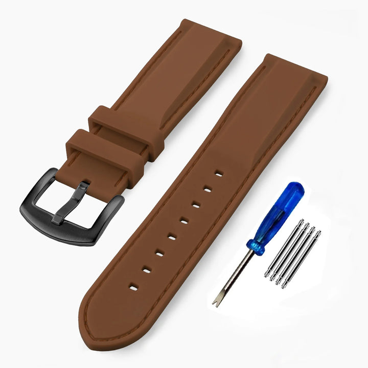 Silicone Rubber Watch Band 20–22mm (Soft & Comfortable Replacement)
