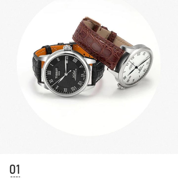 Crocodile Skin Genuine Leather Watch Band with Needle & Butterfly Buckle for