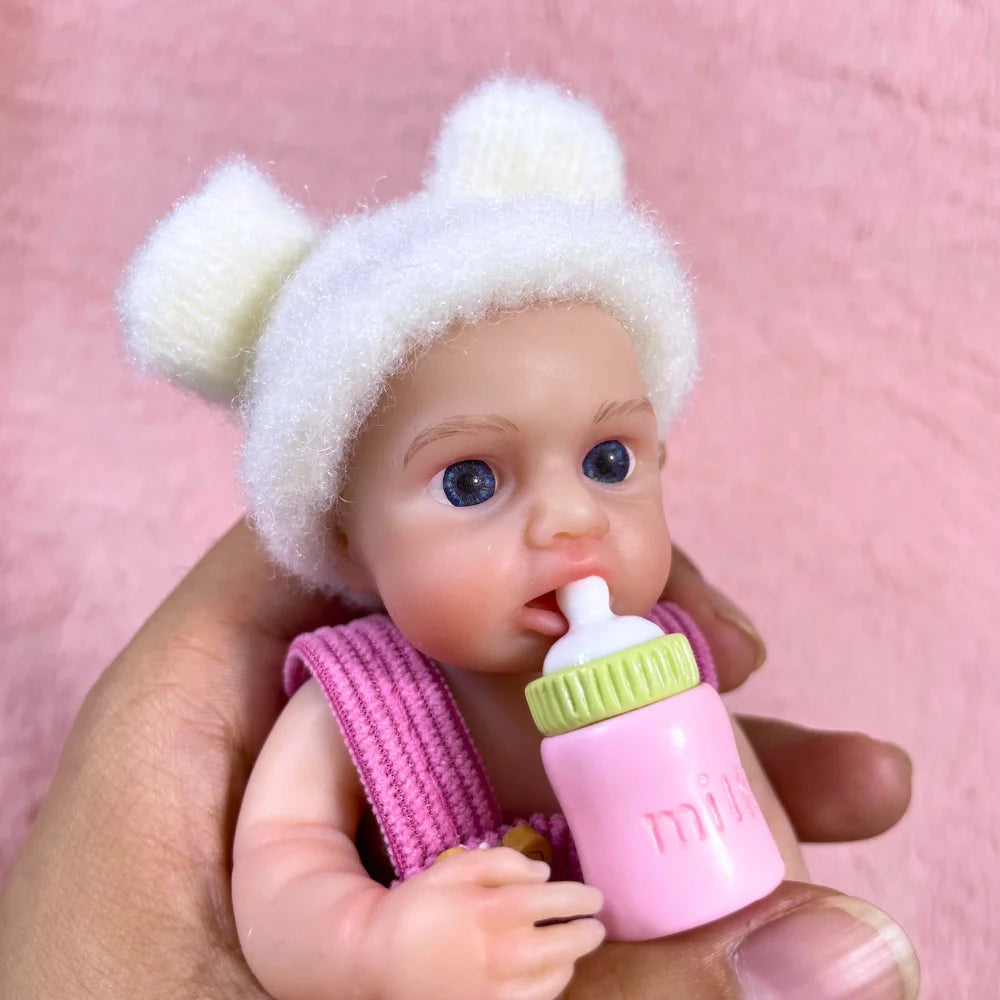 6" Mini Silicone Loulou Awake Reborn Baby Doll