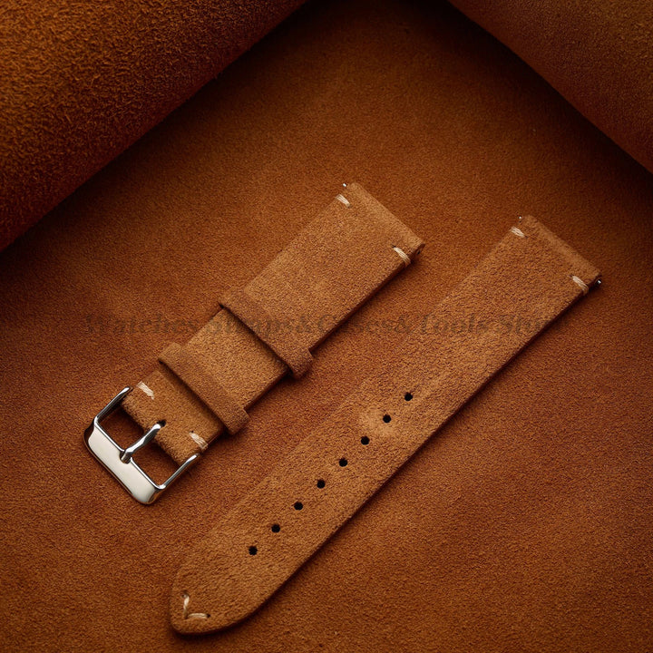 Soft Suede & Calfskin Quick Release Watch Strap for Huawei GT3/GT4 – 14-22mm