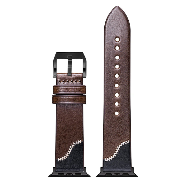 Bicolor Leather Apple Watch Band Series 10 & Ultra 41–49mm – MAIKES