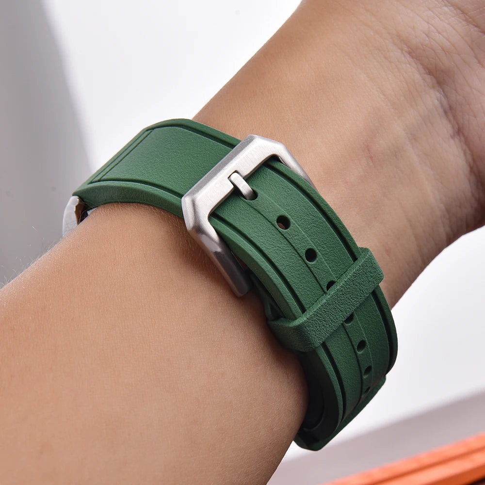 Premium Grade Fluororubber FKM 20mm 21mm 22mm Watch Strap Diving Waterproof Quick Release Watchbands