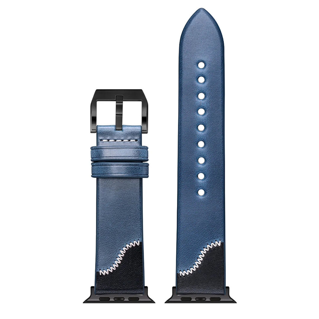 Luxury Bicolor Leather Strap For Apple Watch, Ultra3 49mm, Series11, 10, 46mm, 42mm, 45mm, 44mm, 41mm, 40mm, Handmade Watch Band