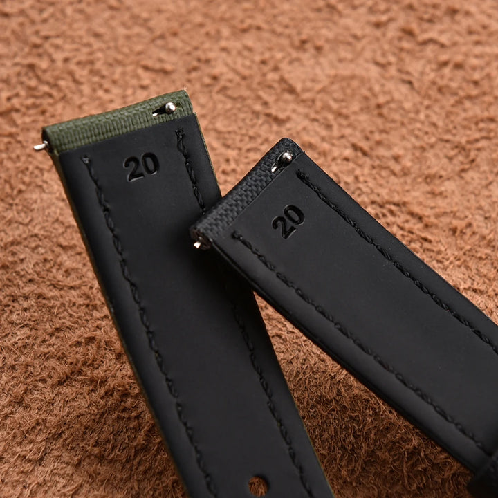 Universal Sailcloth Watch Band 18mm 20mm22mm Sailcloth Leather Strap Qucik Release Bracelet Accessories for Omega for Seiko Belt