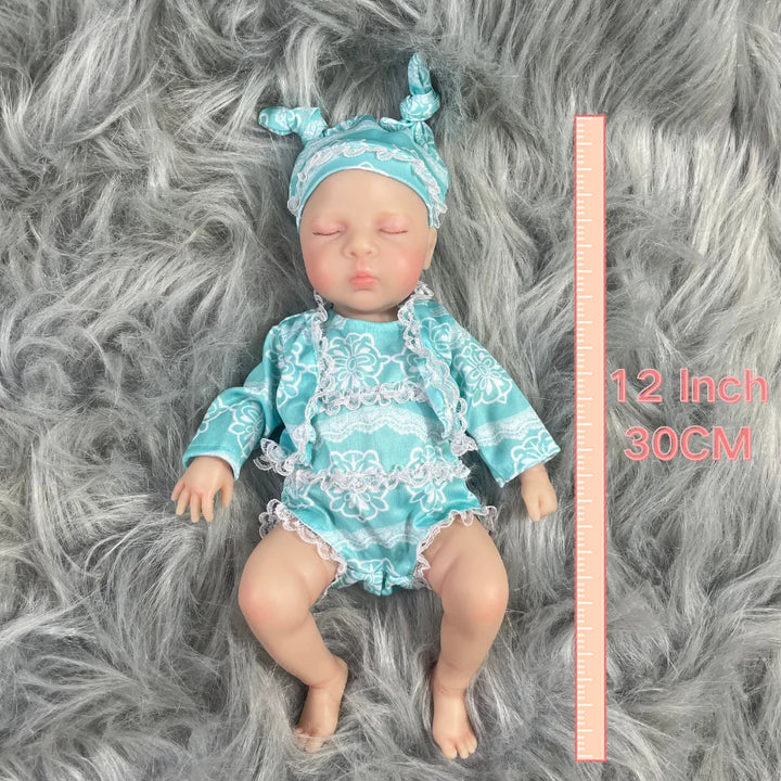 12″ Luna Full Silicone Reborn Baby Doll – Lifelike, Flexible & Washable Soft Body