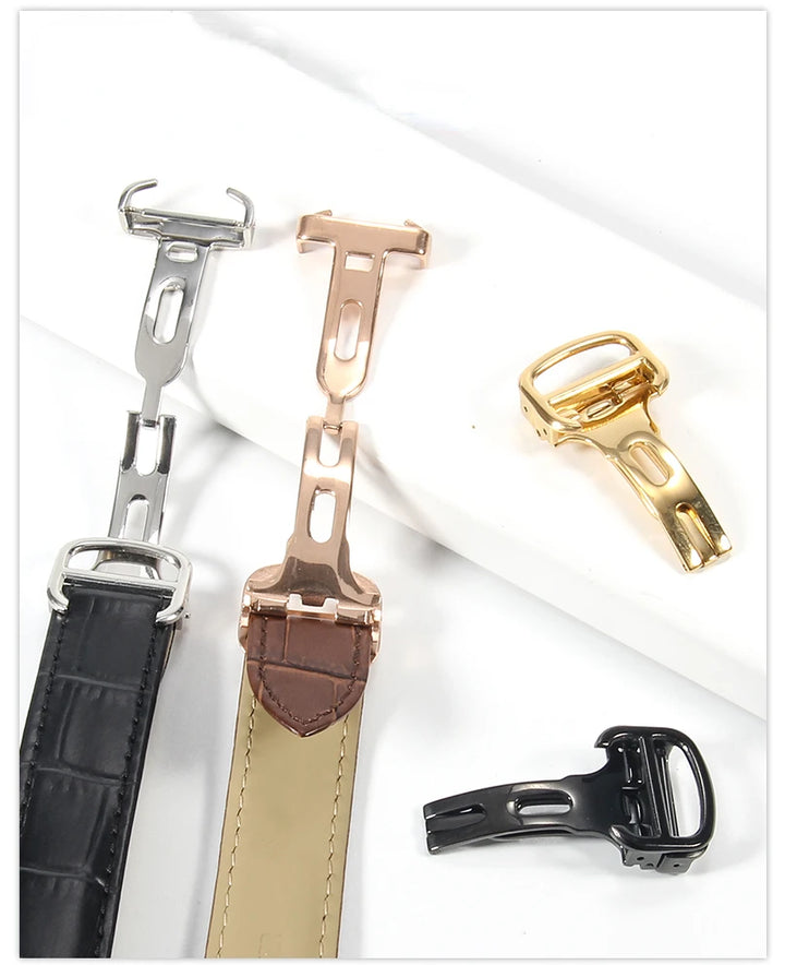 Genuine Leather Cartier Tank Solo Watch Strap 17–25mm (Brown & Black,