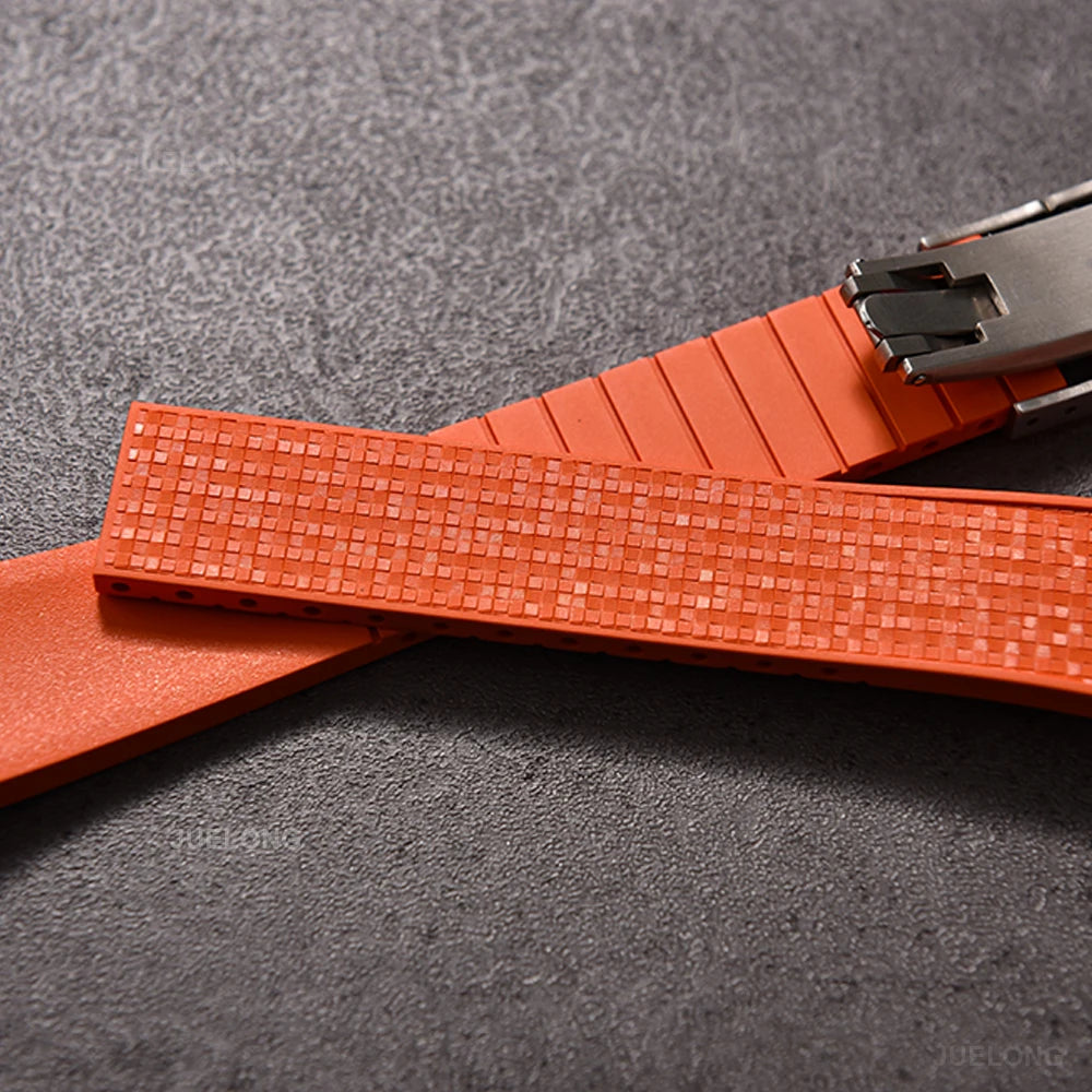NATOBEL Mosaic FKM Rubber Watch Strap – 20/22mm Quick Release Diver Strap